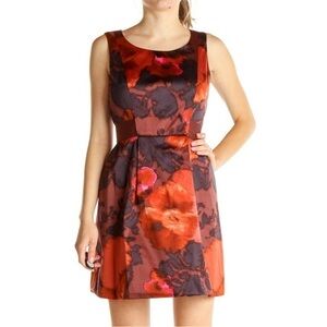 The Limited Floral Maroon Red Fall Holiday Dress